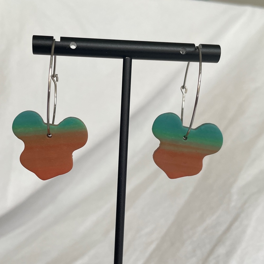 Ombre Mouse Dangly Earrings